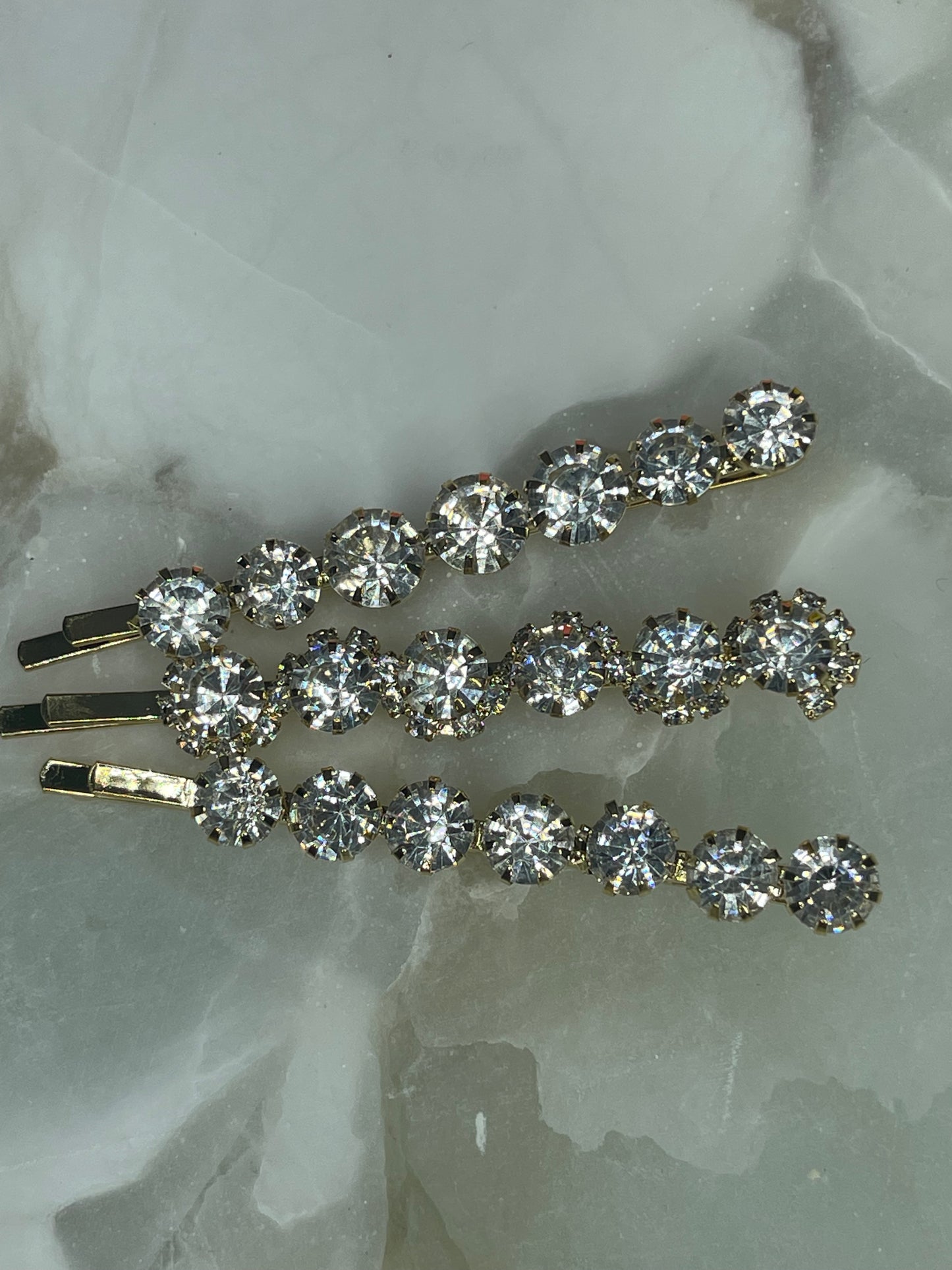 3pc Big Bling Bobby Pins