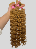 Color #27 Deep Wave Bulk Braiding Bundle 18”