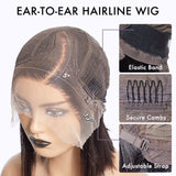 AUTUMN RED STRAIGHT FRONTAL BOB WIG 10"
